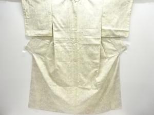 草花模様織り出し手織り紬着物